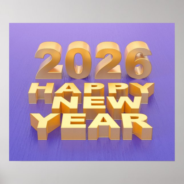 Happy New Year 2026 Poster (Front)