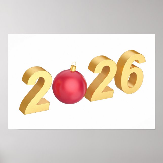 Happy New Year 2026 Poster (Front)