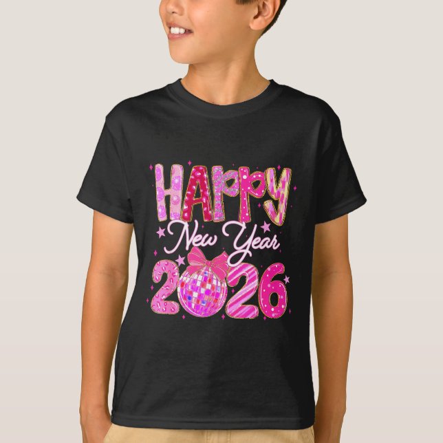 Happy New Year 2026 Preppy New Years Nk Coquette B T-Shirt (Front)