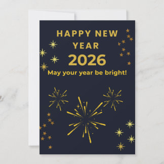 Happy New Year 2026 Printable Greeting Card | Mini
