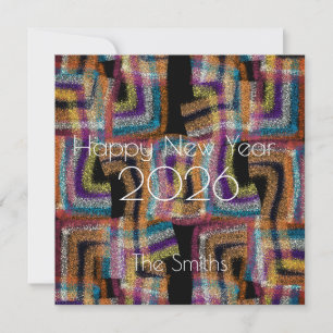 Happy New Year 2026 - shining modern artwork