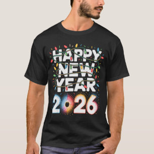 Happy New Year 2026 Sparkle Shirt For Women