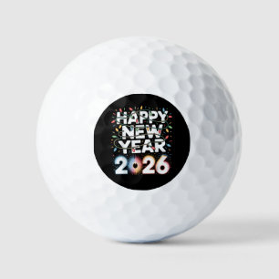 Happy New Year 2026 Sparkle Shirt for Women Golf Balls