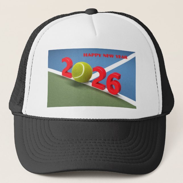 Happy New Year 2026 Sports Tennis Lover-Cap Modern Trucker Hat (Front)