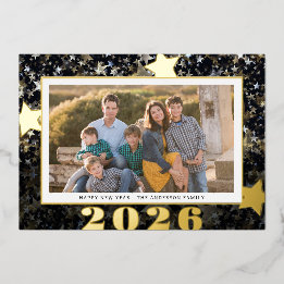 Happy New Year 2026 Star Confetti Photo