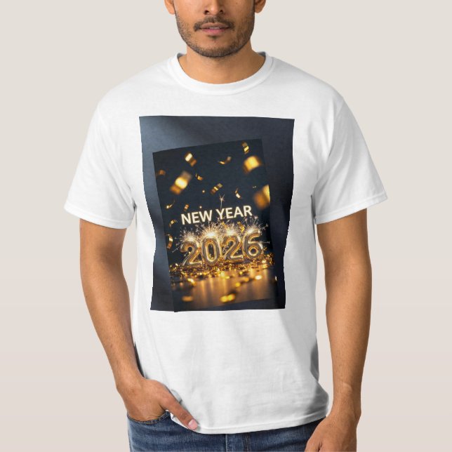 Happy New Year 2026 T-Shirt - Festive Celebration  (Front)