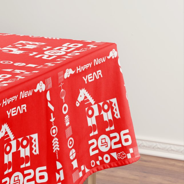 Happy New Year 2026 Tablecloth (In Situ)