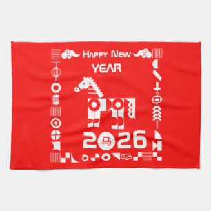Happy New Year 2026 Tea Towel
