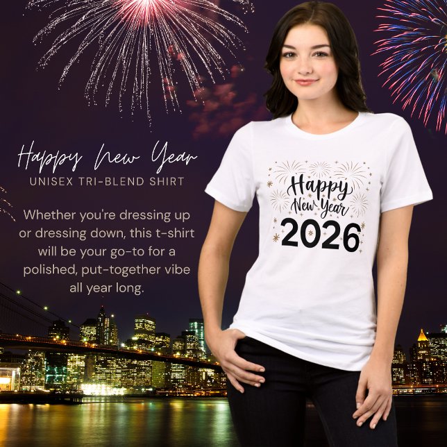 Happy New Year 2026 Tri-Blend Shirt (Creator Uploaded)