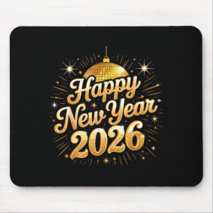 Happy New Year 2026 Vintage Disco Family Party Cel Mouse Pad