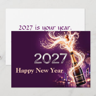 Happy New Year 2027 Celebration Card