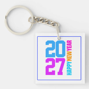 Happy New Year 2027 Key Ring