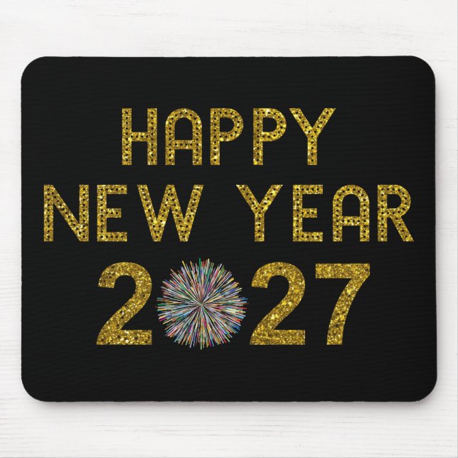 Happy New Year 2027 Mouse Pad (Front)