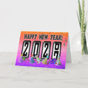 Happy New Year 2027 Odometer  Holiday Card