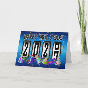 Happy New Year 2027 Odometer  Holiday Card