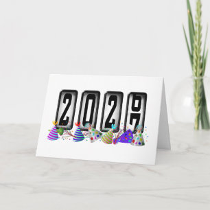 Happy New Year 2027 Odometer  Holiday Card