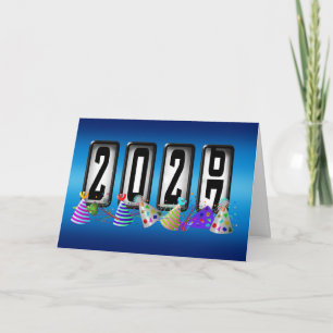 Happy New Year 2027 Odometer  Holiday Card