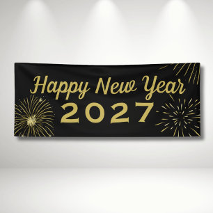 Happy New Year 2027 Party Banner
