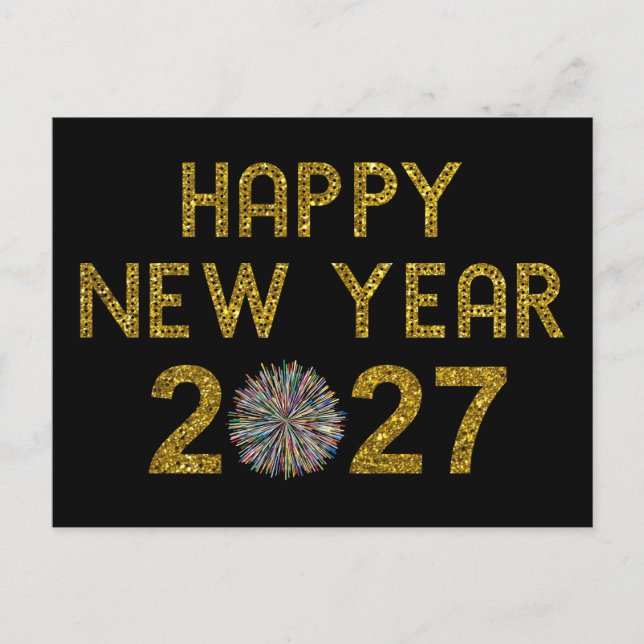 Happy New Year 2027 Postcard (Front)