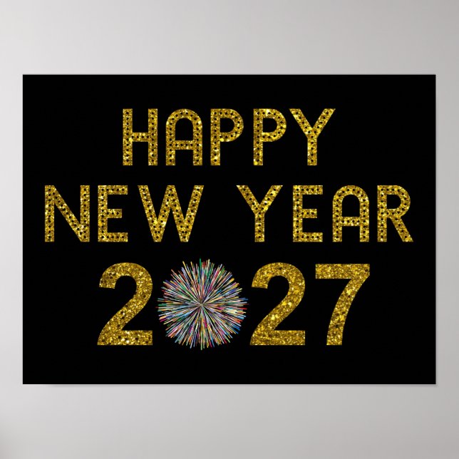 Happy New Year 2027 Poster (Front)