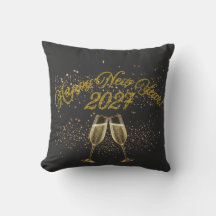 Happy New Year 2027 Throw Pillow