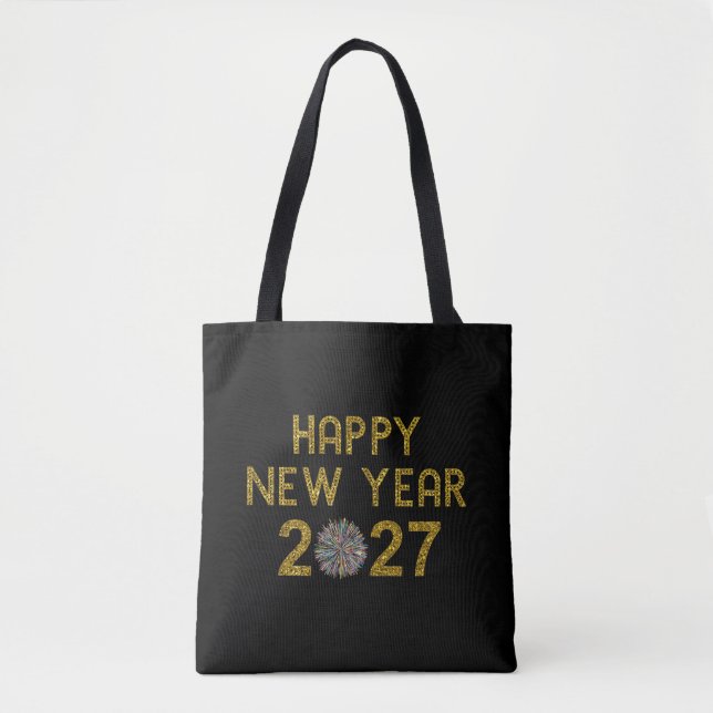 Happy New Year 2027 Tote Bag (Front)