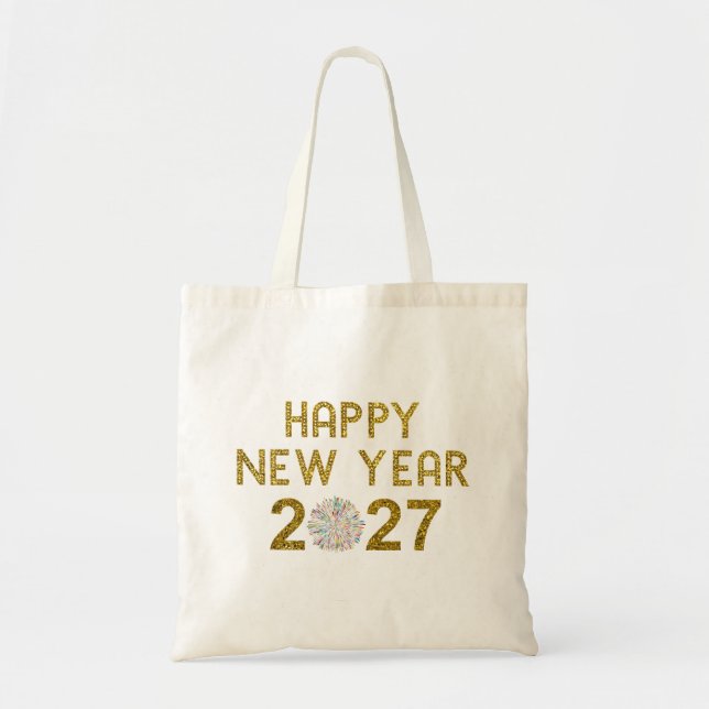 Happy New Year 2027 Tote Bag (Front)