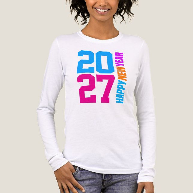 Happy New Year 2027 Tri-Blend Shirt (Front)