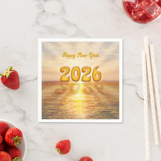 Happy New Year 20XX (customisable text) Napkin (Insitu)