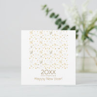 Happy New Year 20XX & Gold Christmas Decoration