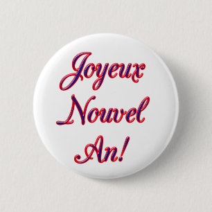 Happy New Year 6 Cm Round Badge