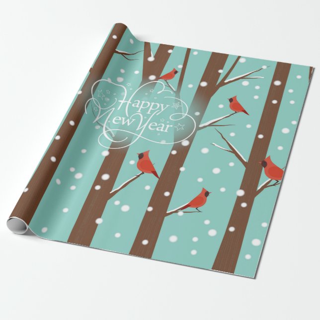 Happy new year and be blessed wrapping paper (Unrolled)