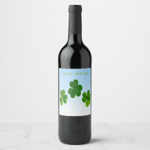 Happy New year and Good luck Wine Label