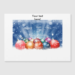 Happy New Year and Merry Christmas baubles