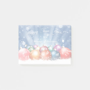 Happy New Year and Merry Christmas baubles Post-it Notes