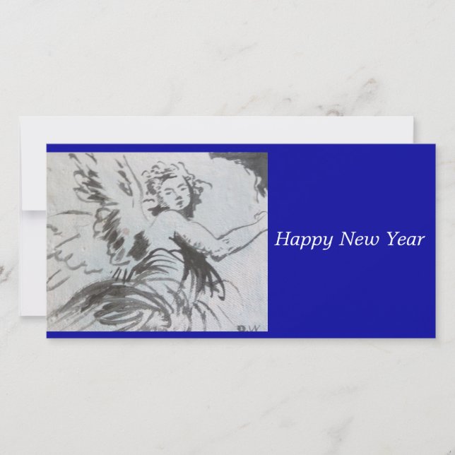 Happy New Year Angle card (Front)