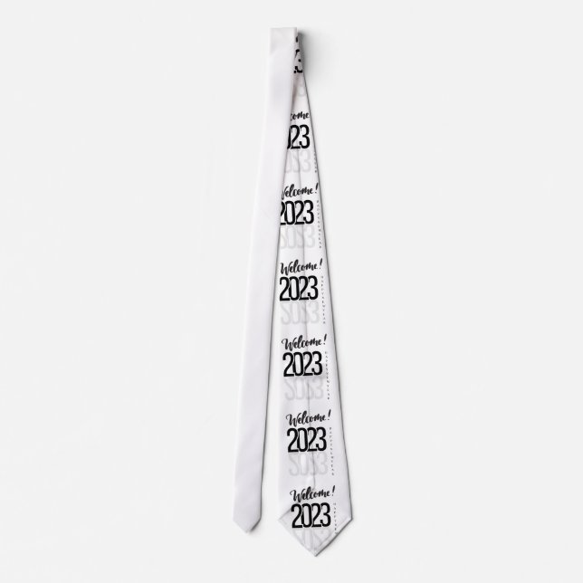 Happy New Year Artwork neck tie (Back)