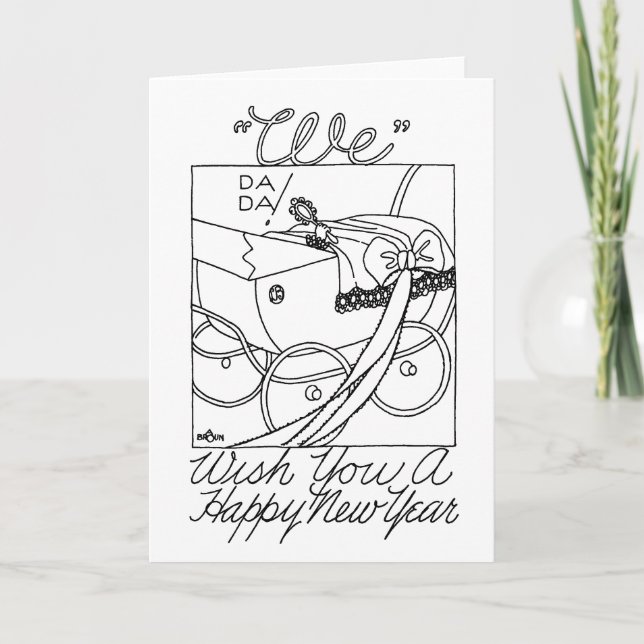 Happy New Year Baby Card (Front)