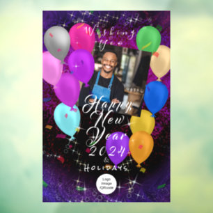 Happy New Year Balloon Photo Banner