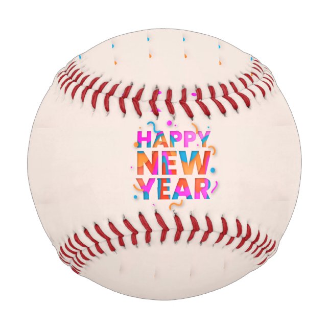 Happy New Year Baseball (Front)