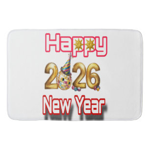 Happy New year  Bath Mat