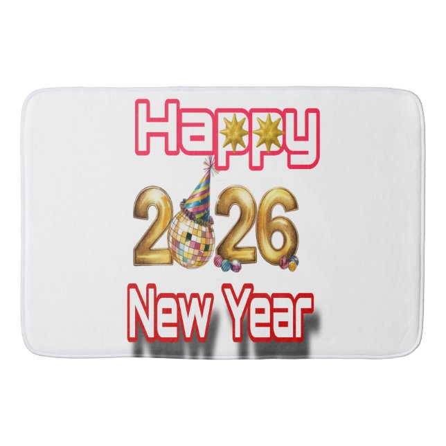 Happy New year  Bath Mat (Front)