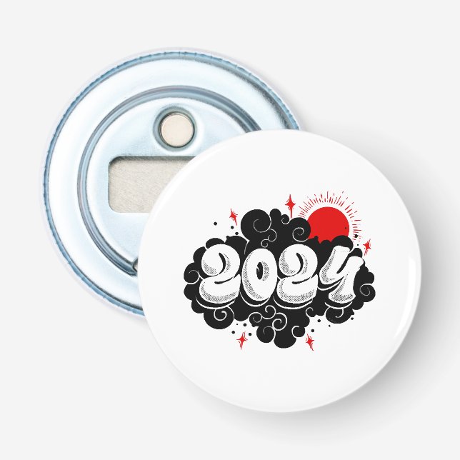 happy new year bottle opener (Front)
