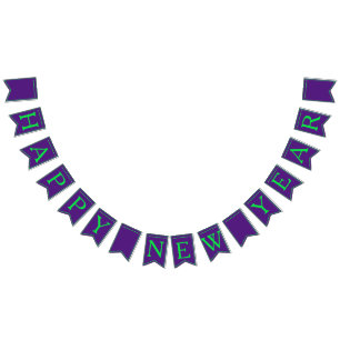 Happy New Year bunting flags by dalDesignNZ