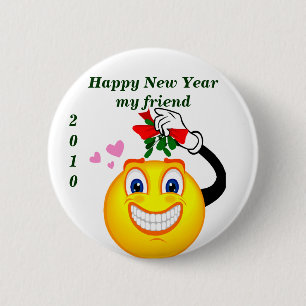 Happy New Year_Button 6 Cm Round Badge