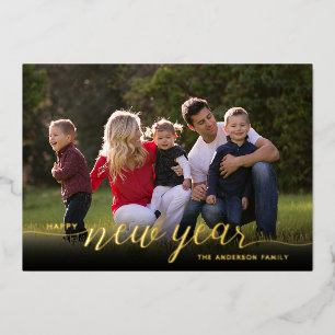 Happy New Year Calligraphy 1 Photo Gold