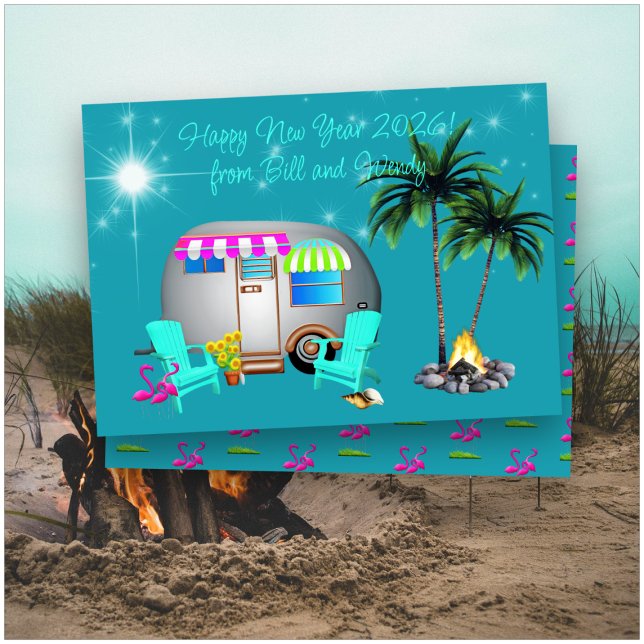 Happy New Year Camping Greeting Card (Creator Uploaded)