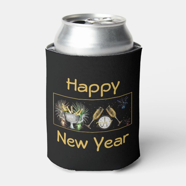 Happy New Year Can Cooler (Can Front)