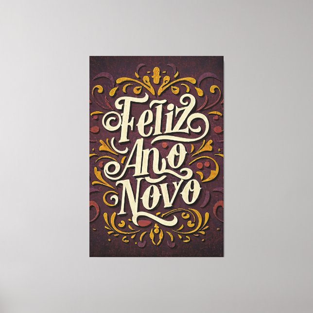 Happy New Year Canvas Print (Front)