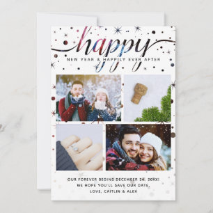 HAPPY New Year Card Colour-Matched Typography 201X